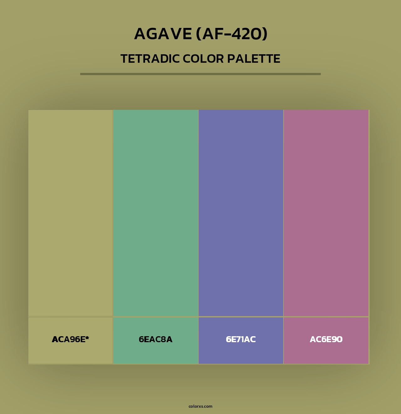 Agave (AF-420) - Tetradic Color Palette