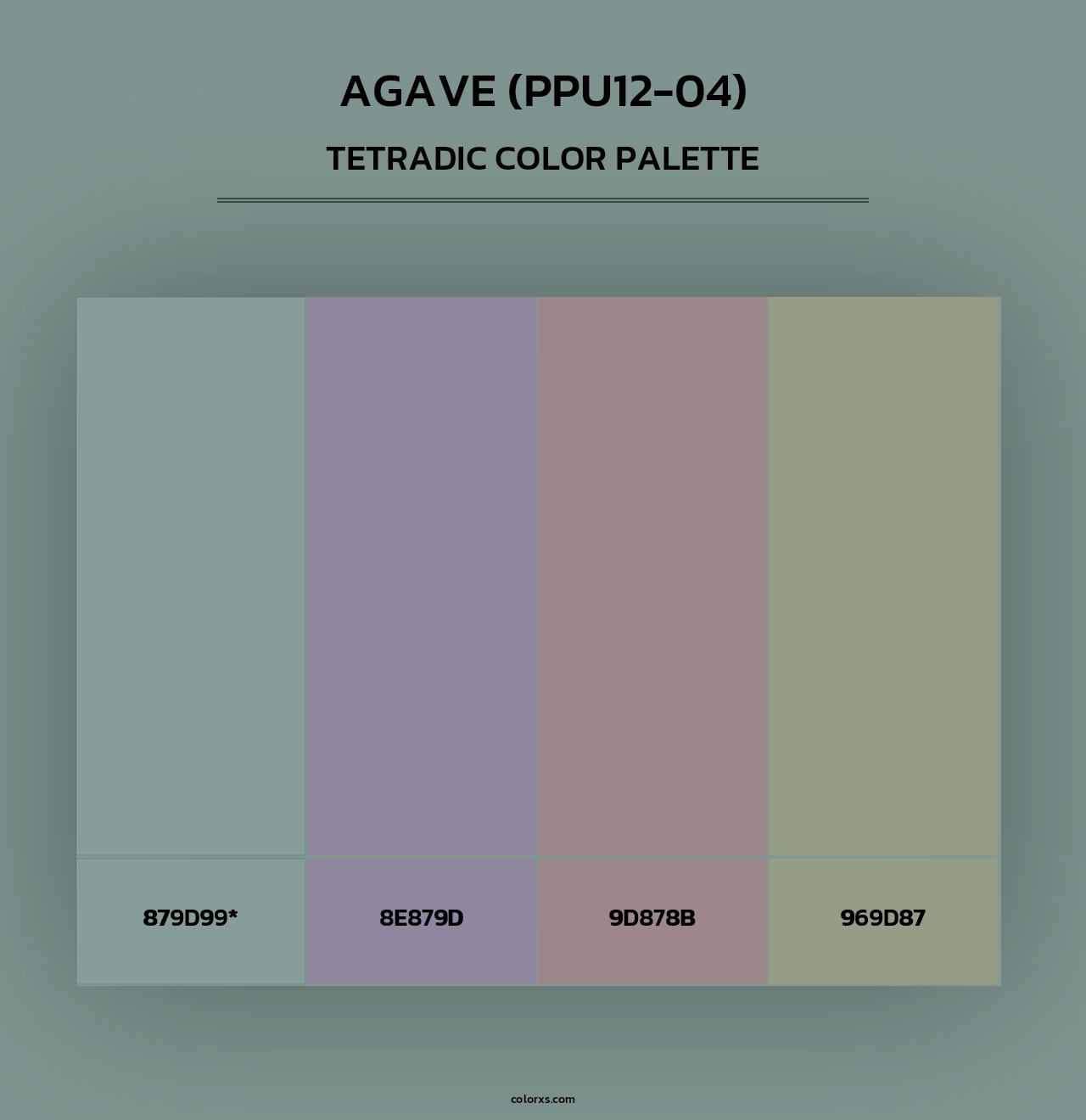 Agave (PPU12-04) - Tetradic Color Palette