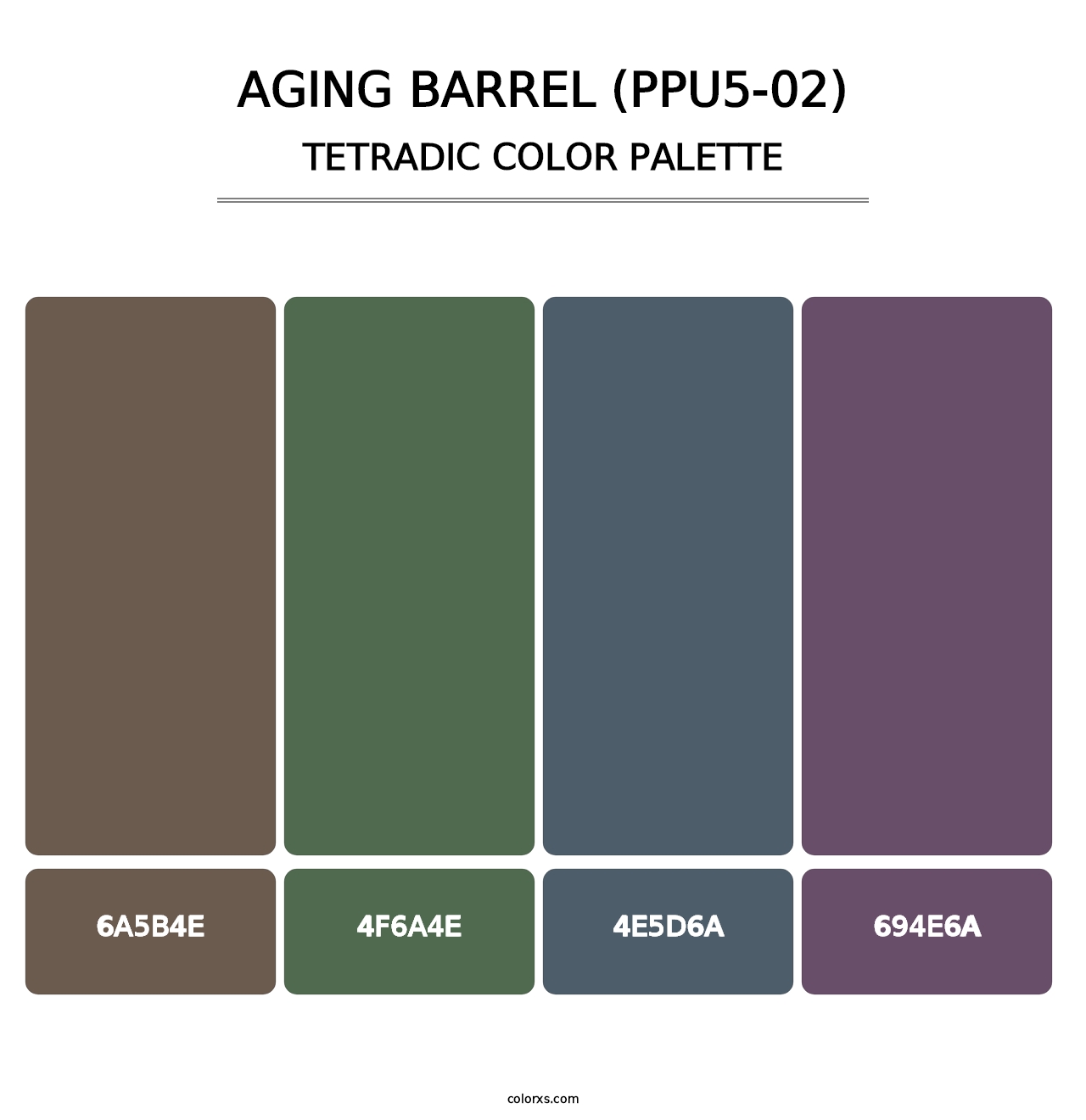 Aging Barrel (PPU5-02) - Tetradic Color Palette