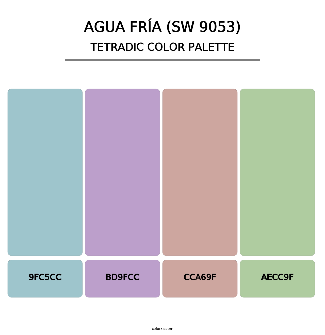 Agua Fría (SW 9053) - Tetradic Color Palette