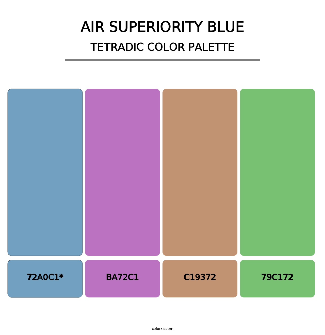 Air Superiority Blue - Tetradic Color Palette