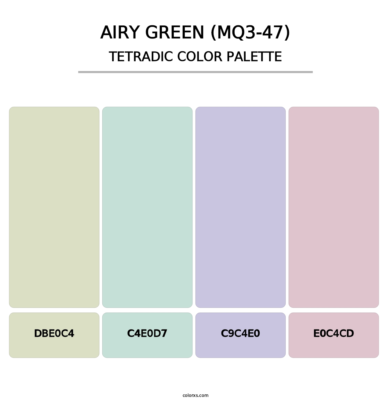 Airy Green (MQ3-47) - Tetradic Color Palette