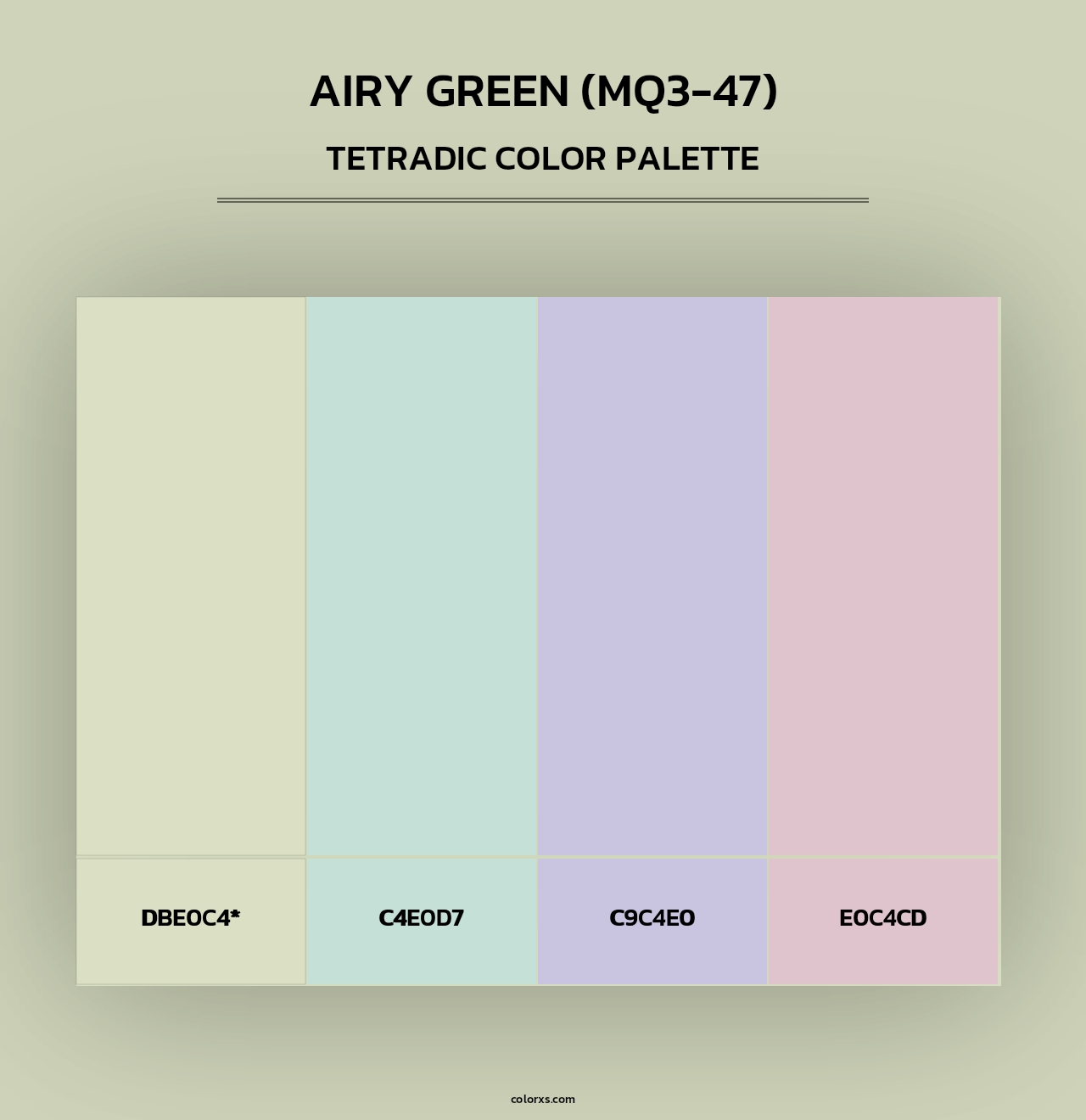 Airy Green (MQ3-47) - Tetradic Color Palette