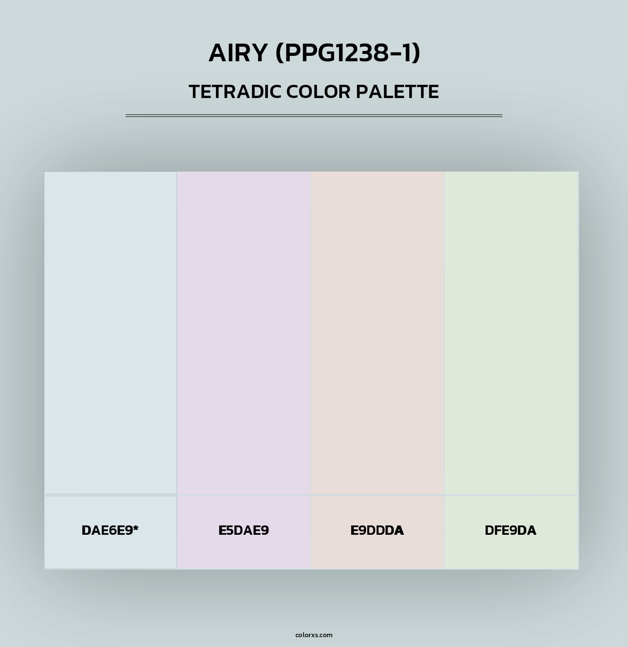 Airy (PPG1238-1) - Tetradic Color Palette