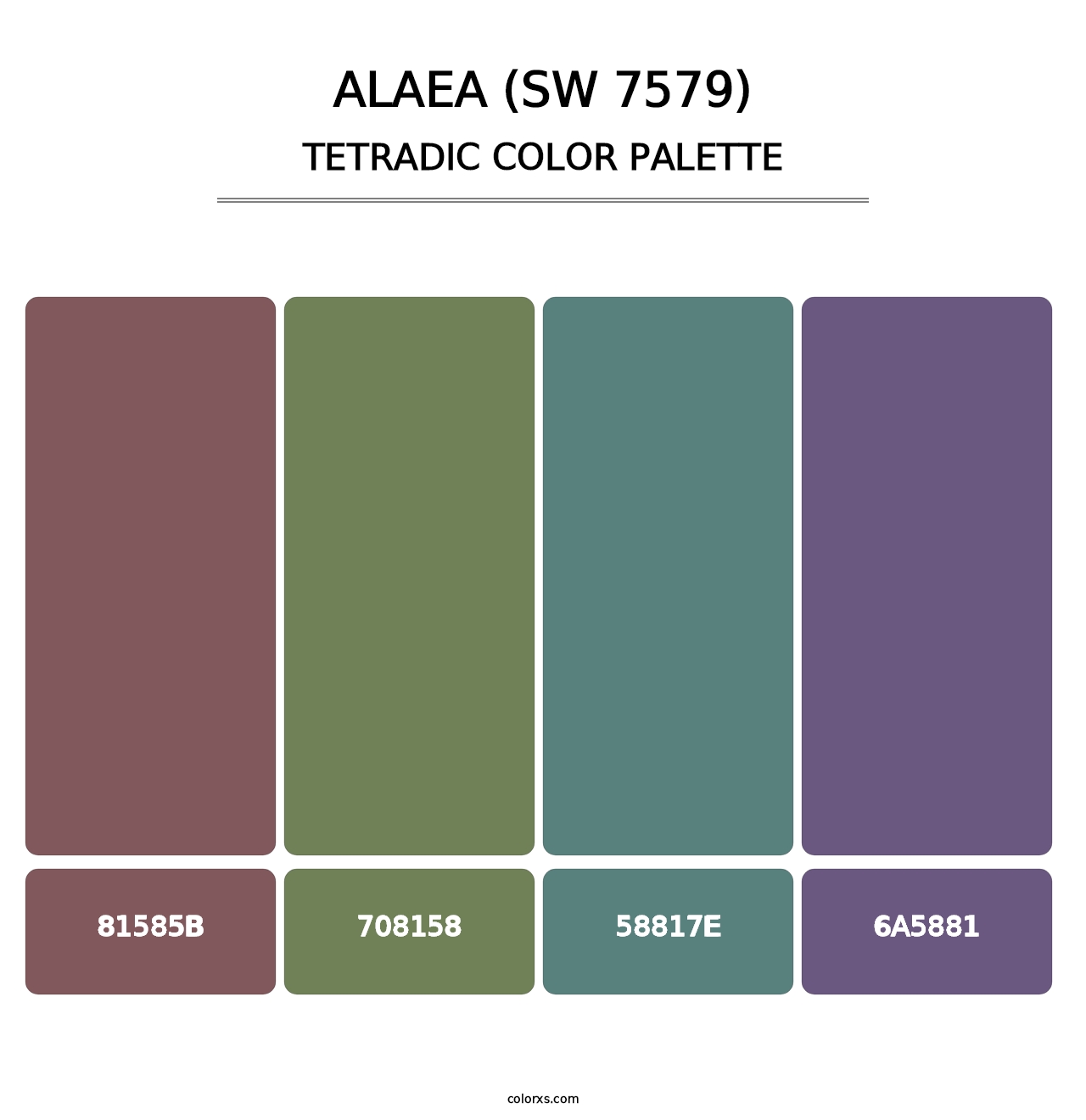 Alaea (SW 7579) - Tetradic Color Palette