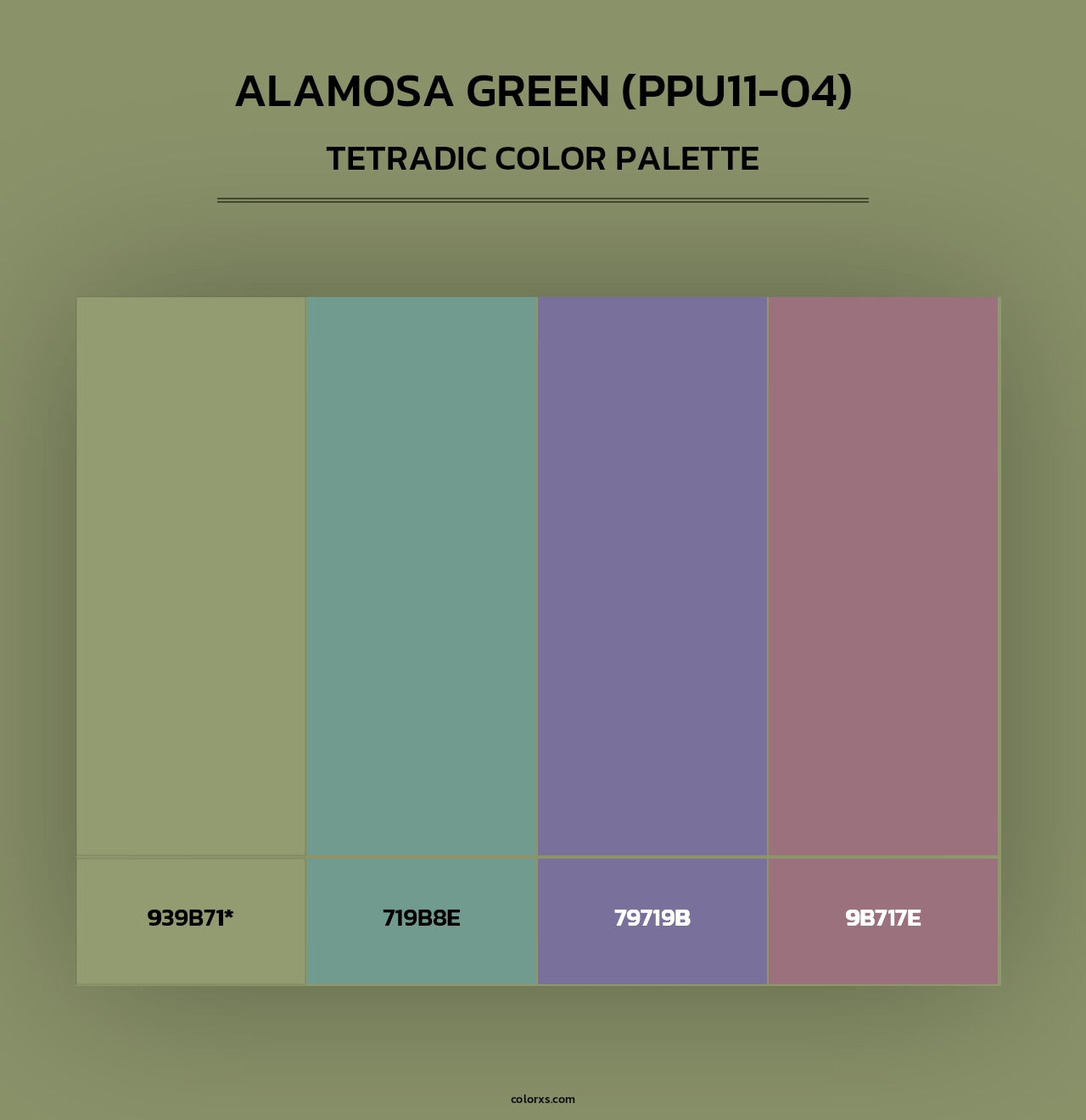 Alamosa Green (PPU11-04) - Tetradic Color Palette