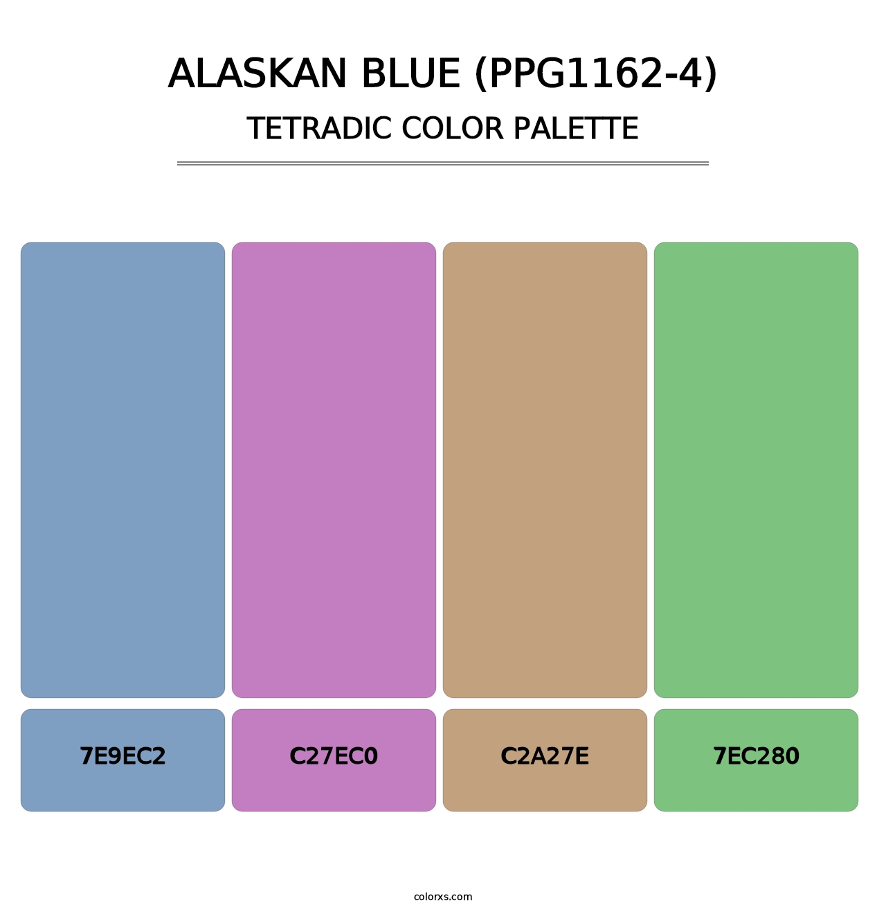 Alaskan Blue (PPG1162-4) - Tetradic Color Palette