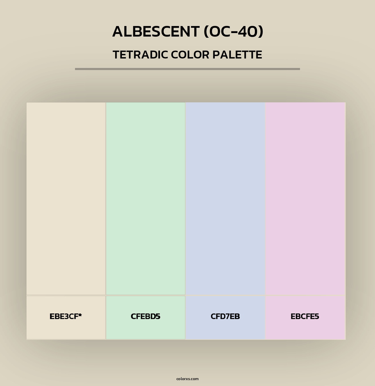Albescent (OC-40) - Tetradic Color Palette