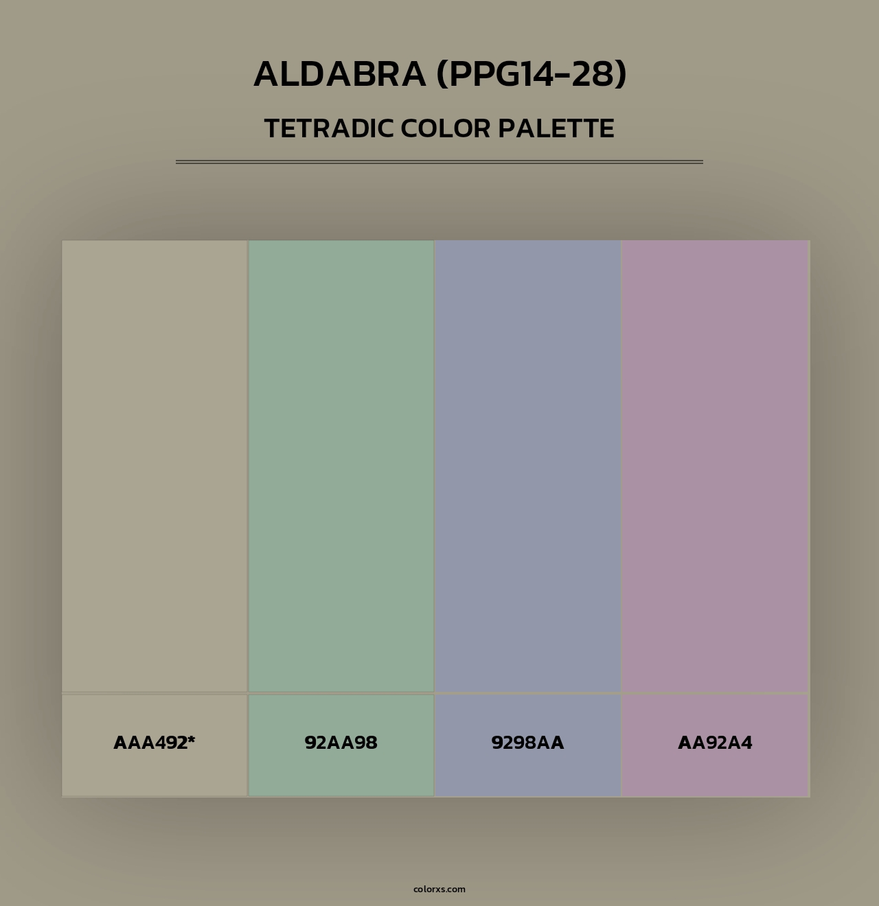Aldabra (PPG14-28) - Tetradic Color Palette