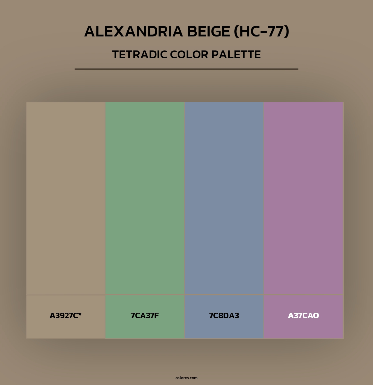 Alexandria Beige (HC-77) - Tetradic Color Palette