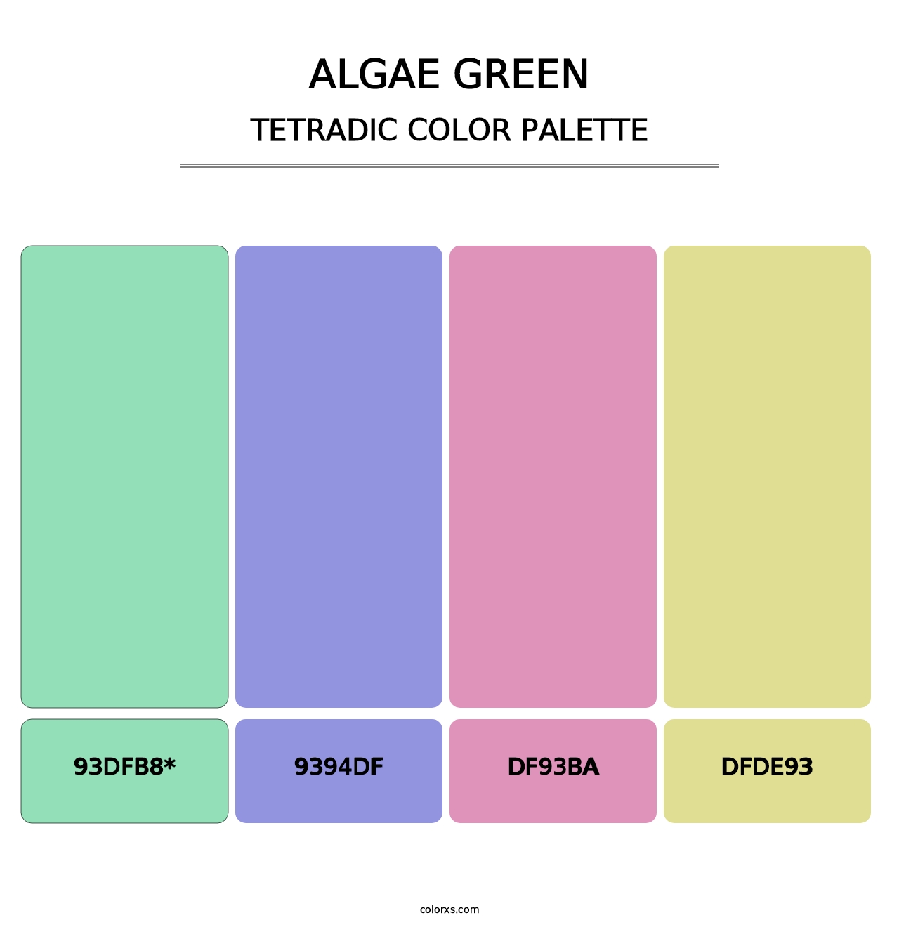 Algae Green - Tetradic Color Palette