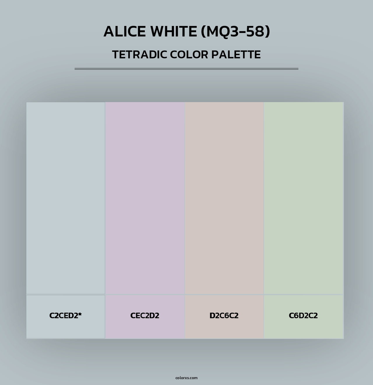 Alice White (MQ3-58) - Tetradic Color Palette