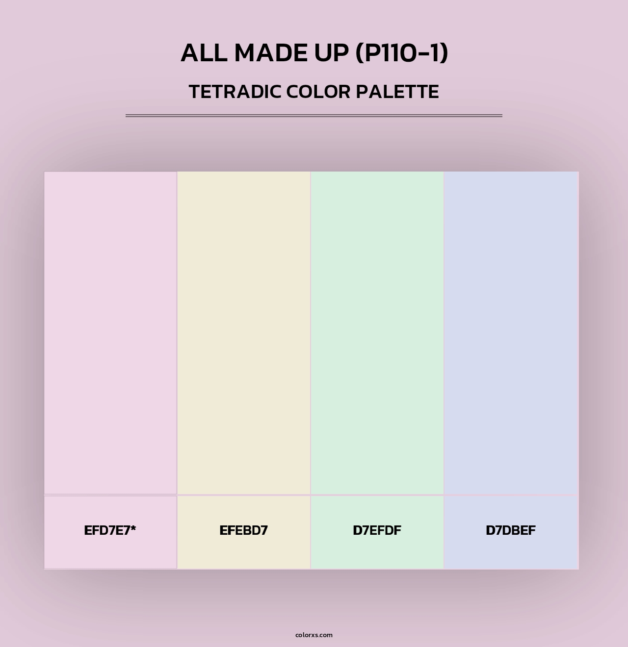 All Made Up (P110-1) - Tetradic Color Palette