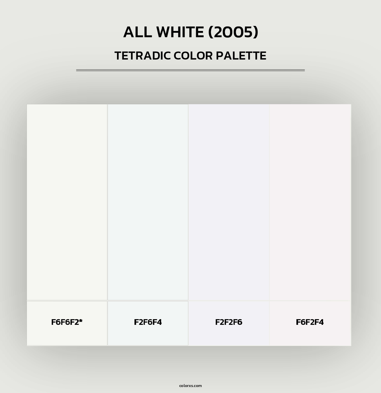 All White (2005) - Tetradic Color Palette