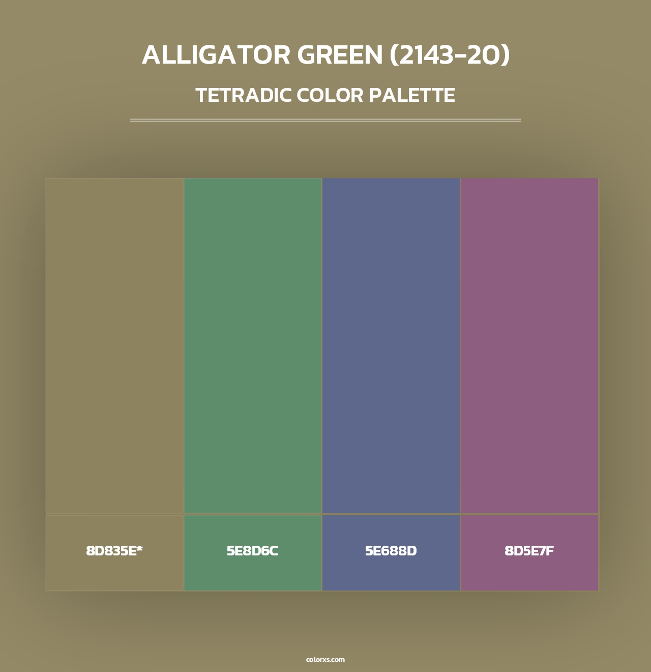 Alligator Green (2143-20) - Tetradic Color Palette