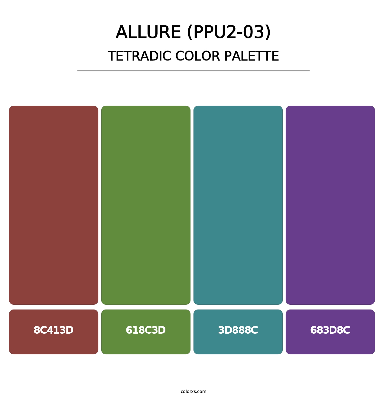 Allure (PPU2-03) - Tetradic Color Palette