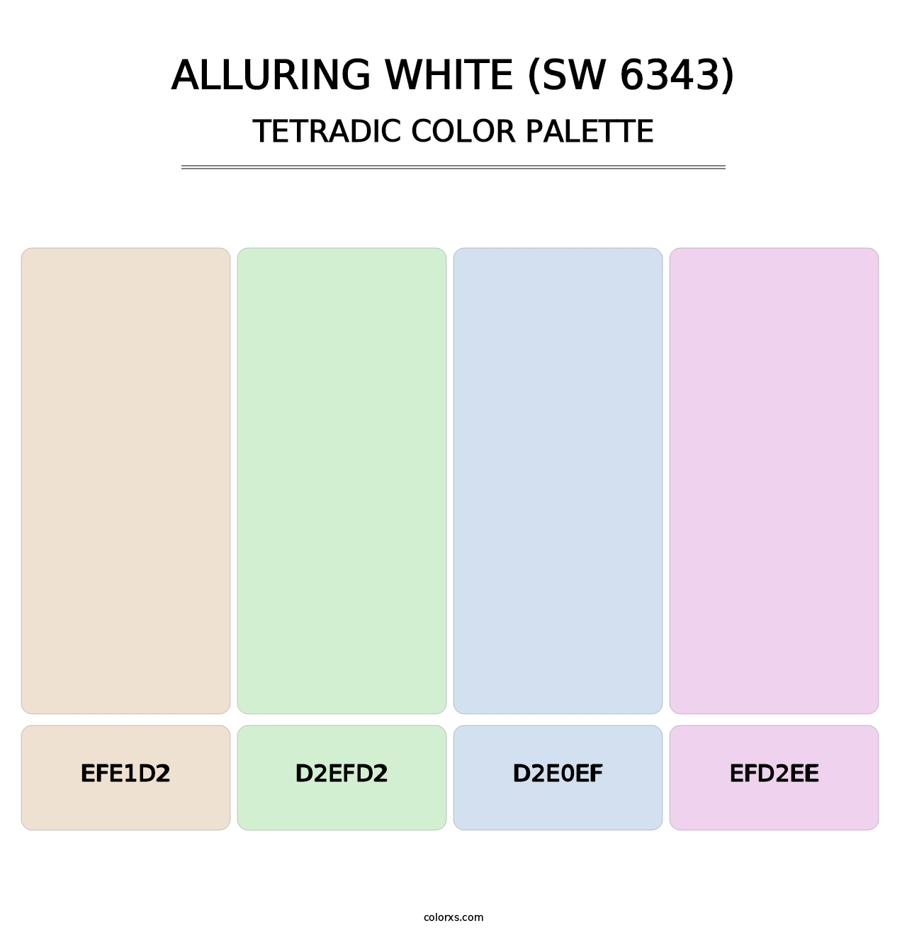 Alluring White (SW 6343) - Tetradic Color Palette