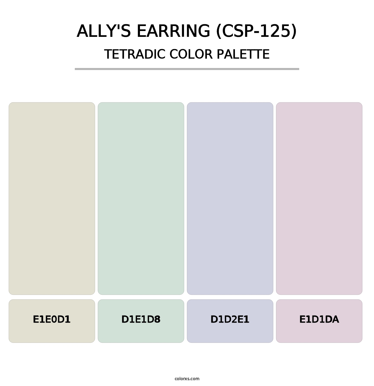 Ally's Earring (CSP-125) - Tetradic Color Palette