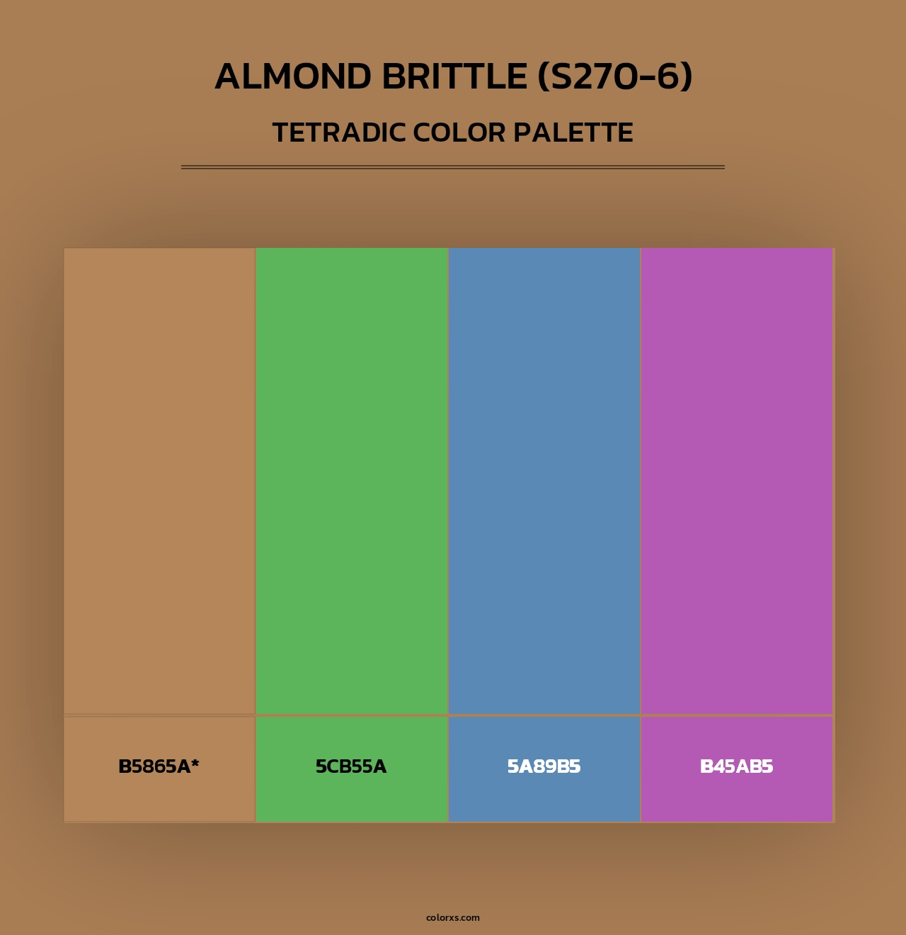 Almond Brittle (S270-6) - Tetradic Color Palette