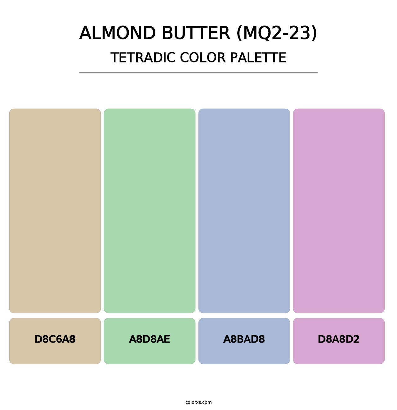 Almond Butter (MQ2-23) - Tetradic Color Palette