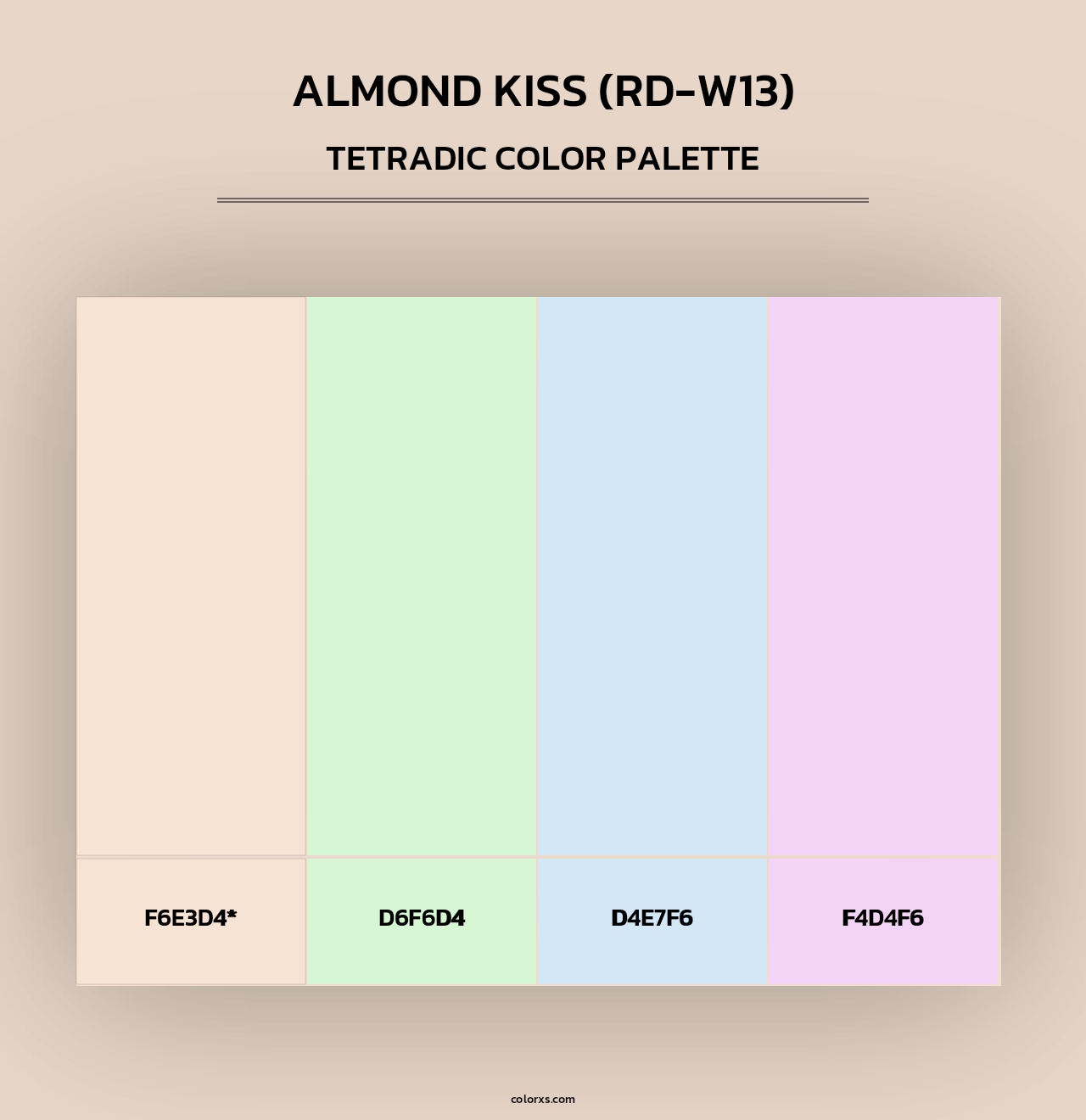 Almond Kiss (RD-W13) - Tetradic Color Palette