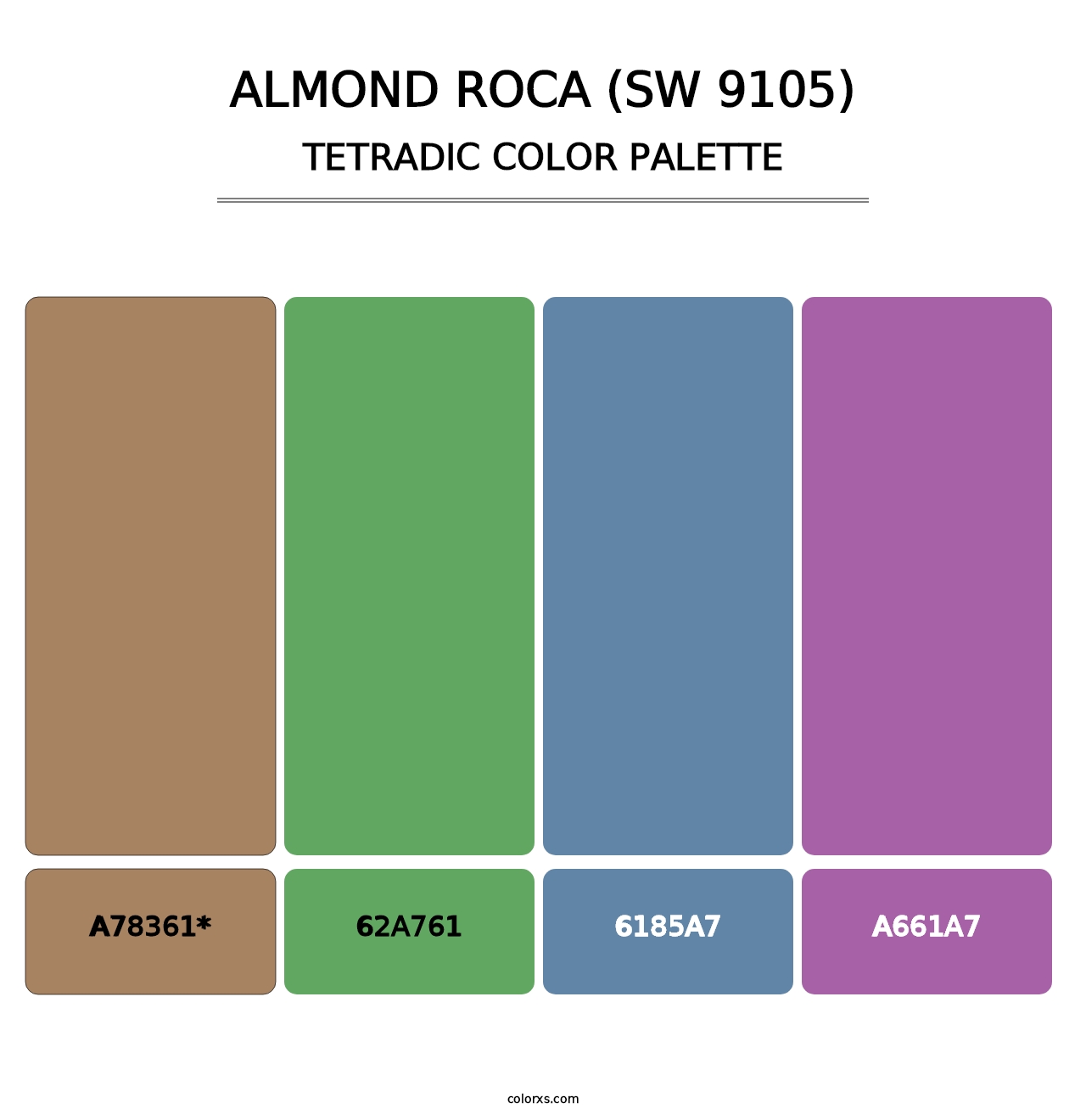 Almond Roca (SW 9105) - Tetradic Color Palette