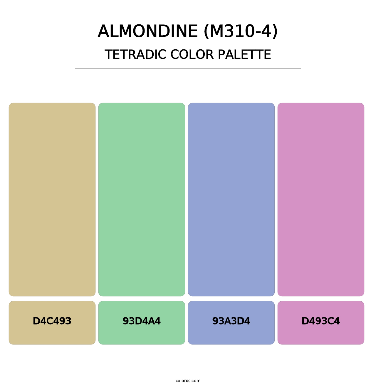 Almondine (M310-4) - Tetradic Color Palette
