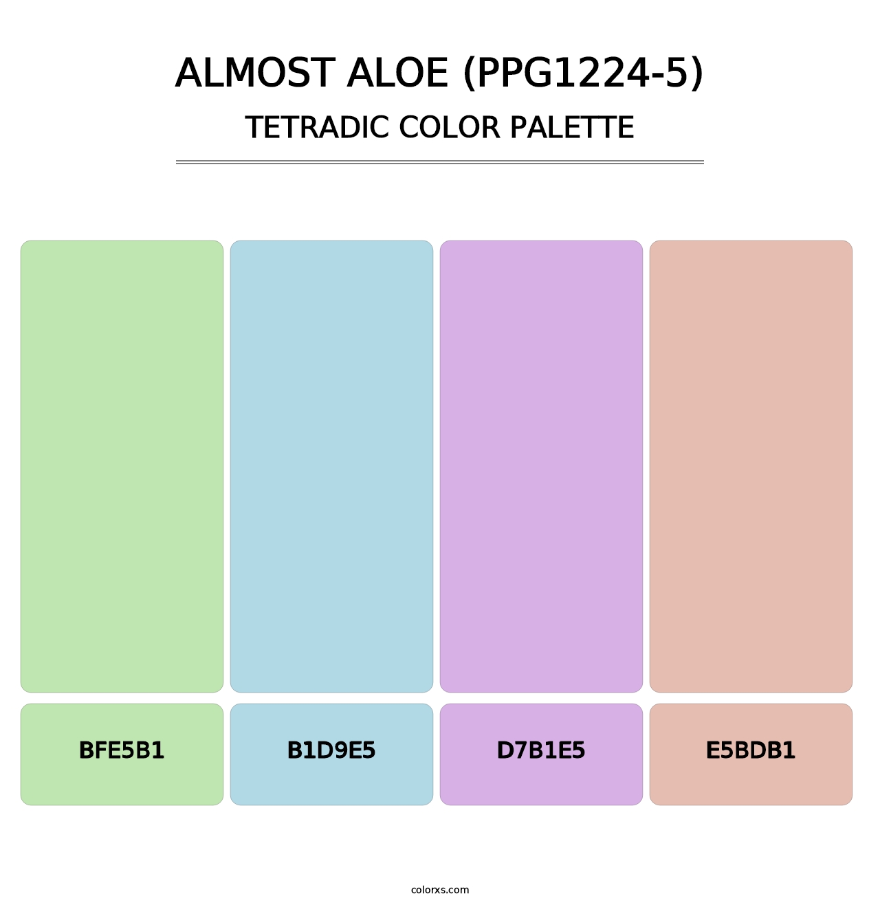 Almost Aloe (PPG1224-5) - Tetradic Color Palette