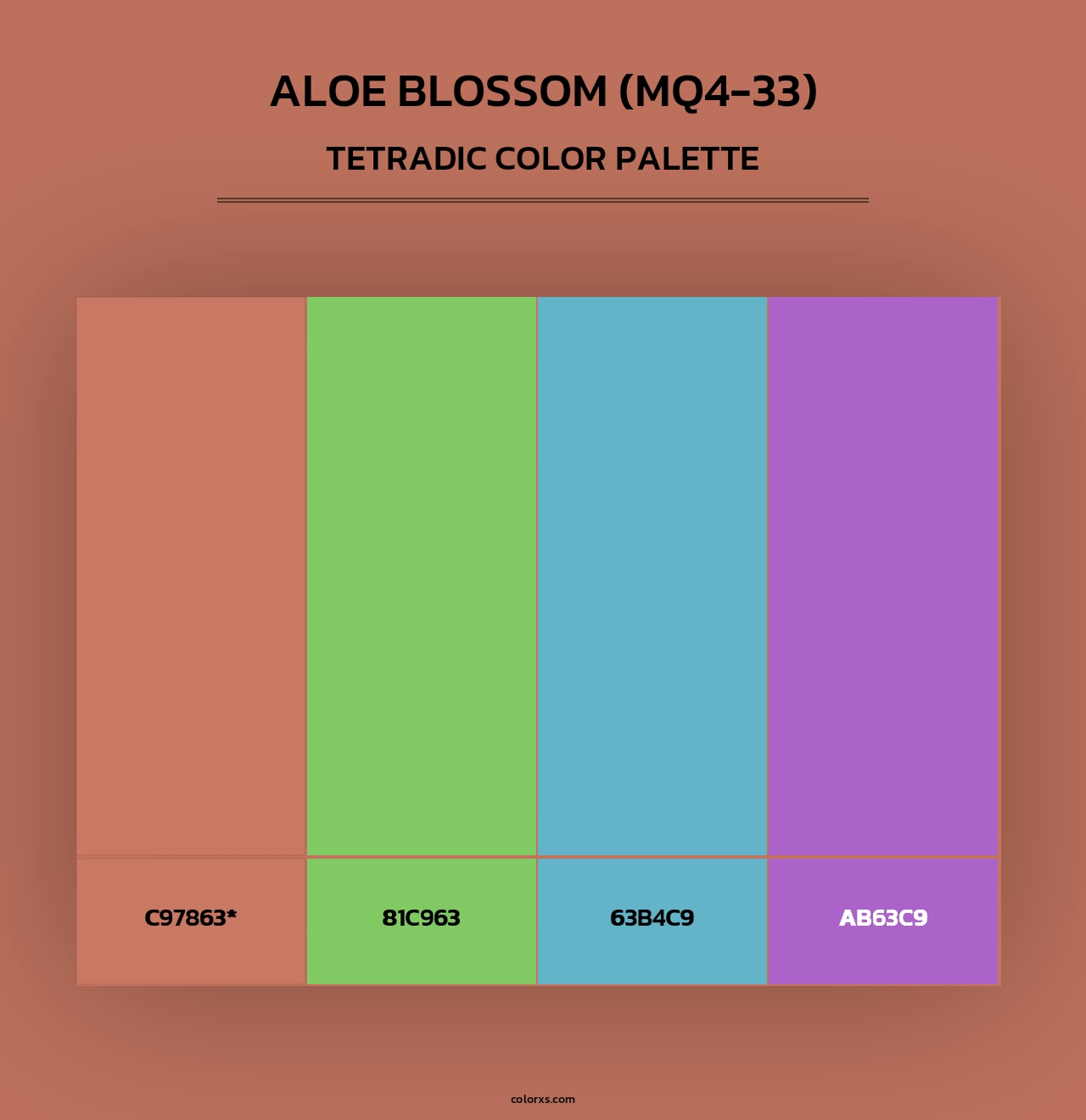 Aloe Blossom (MQ4-33) - Tetradic Color Palette