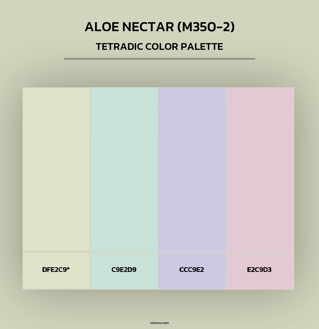 Aloe Nectar (M350-2) - Tetradic Color Palette