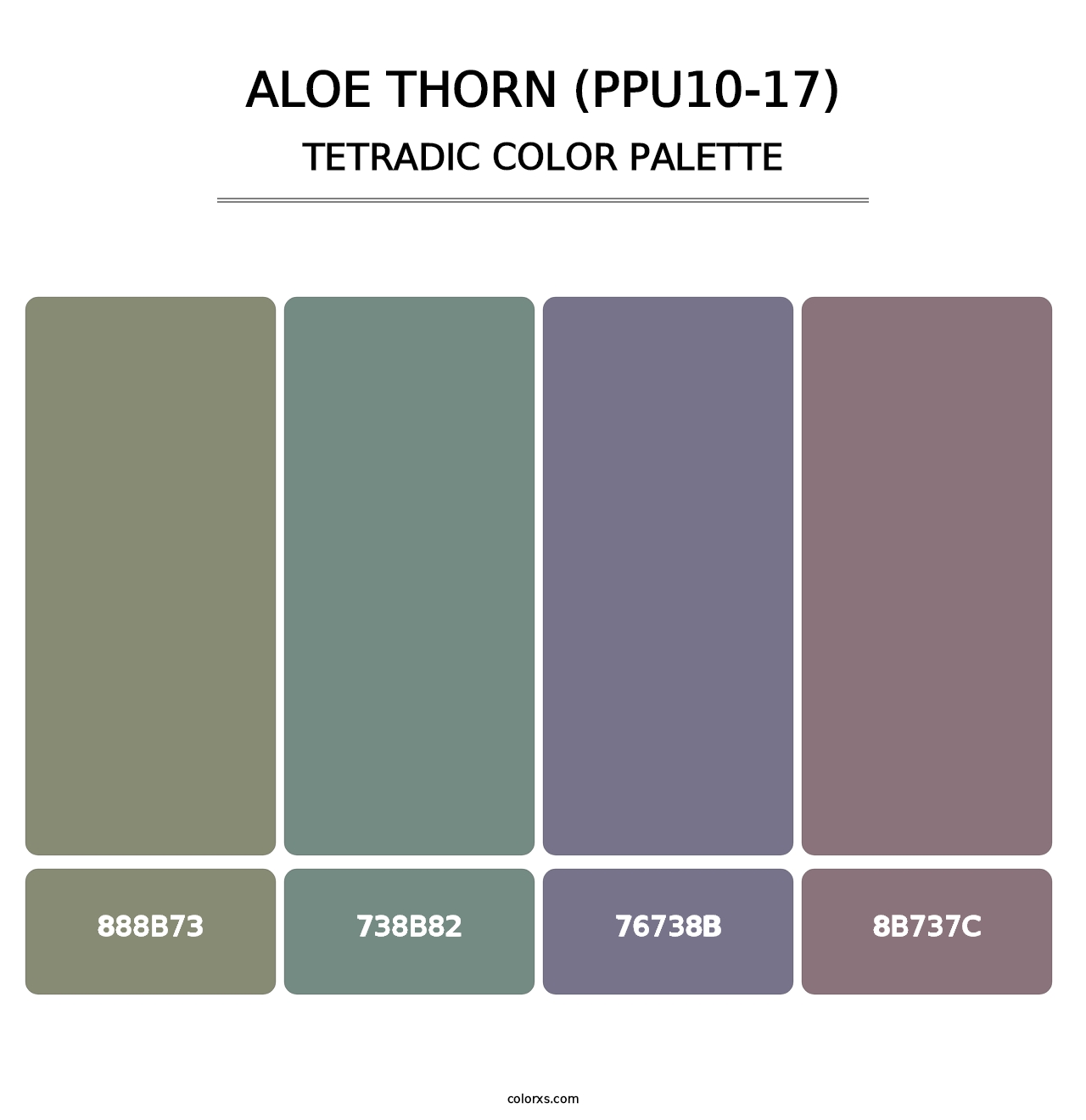 Aloe Thorn (PPU10-17) - Tetradic Color Palette