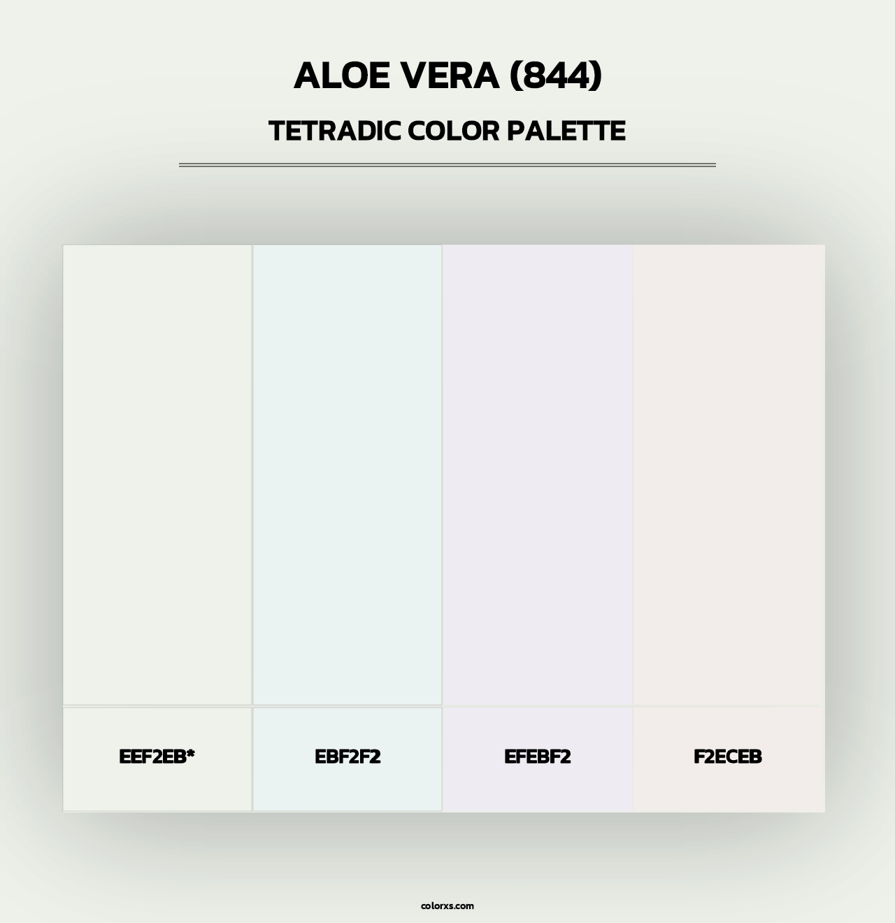 Aloe Vera (844) - Tetradic Color Palette