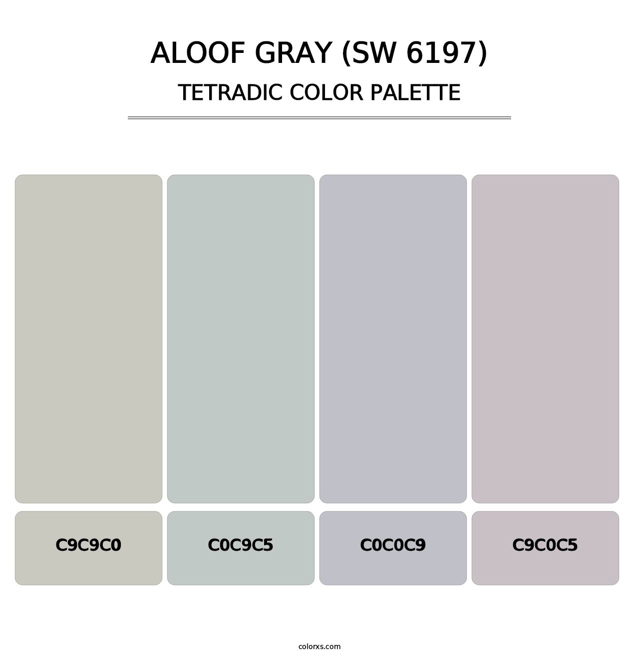 Aloof Gray (SW 6197) - Tetradic Color Palette