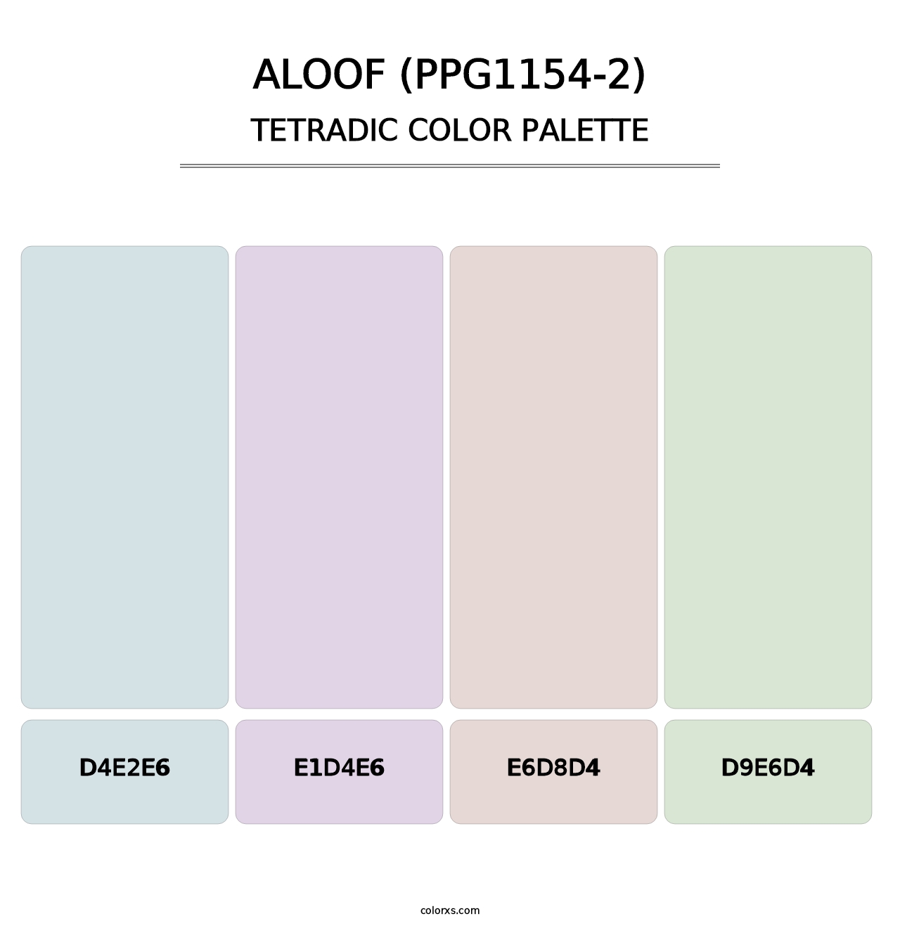 Aloof (PPG1154-2) - Tetradic Color Palette