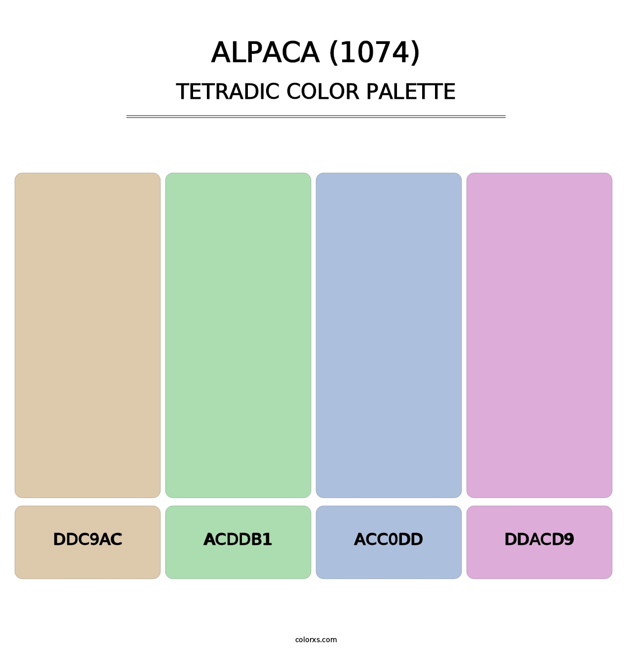 Alpaca (1074) - Tetradic Color Palette