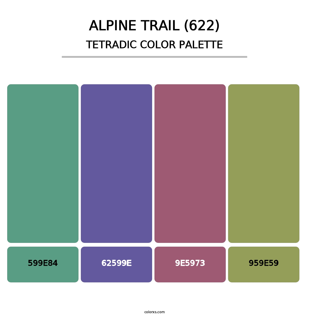 Alpine Trail (622) - Tetradic Color Palette
