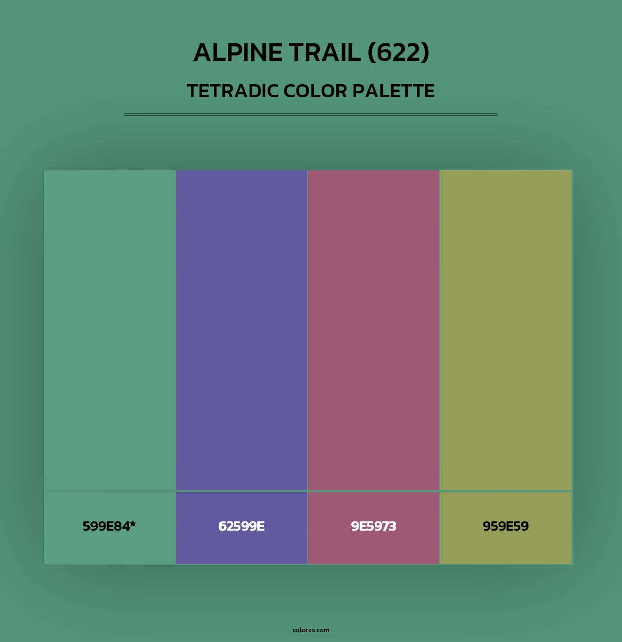 Alpine Trail (622) - Tetradic Color Palette