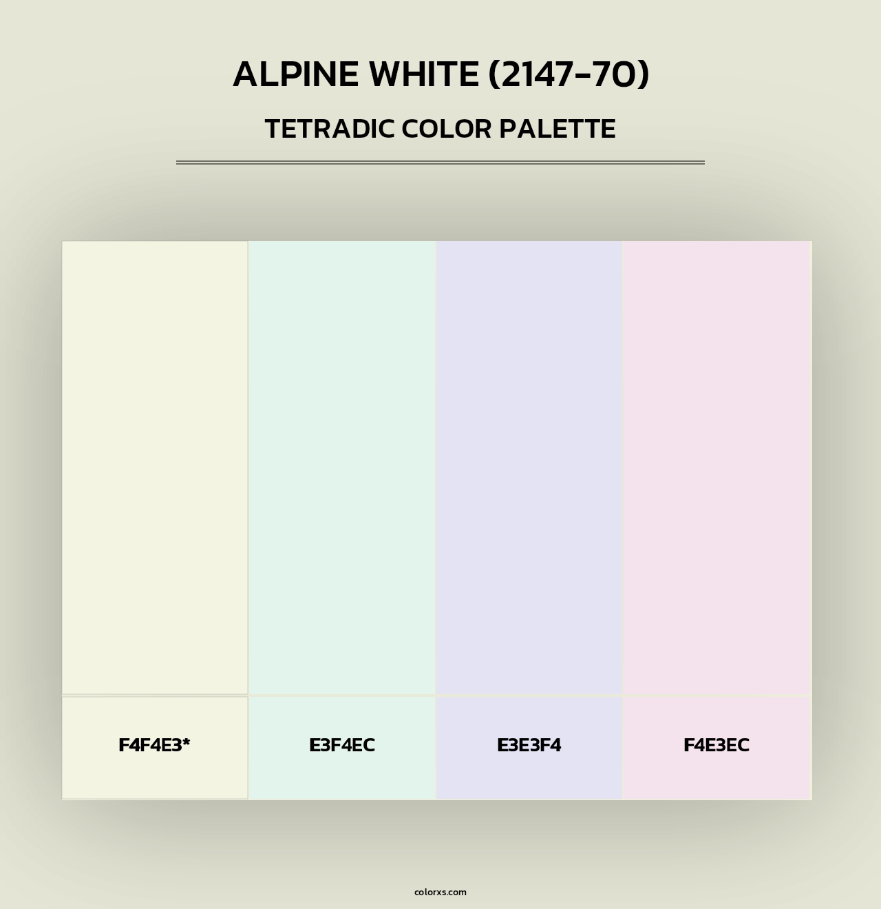 Alpine White (2147-70) - Tetradic Color Palette