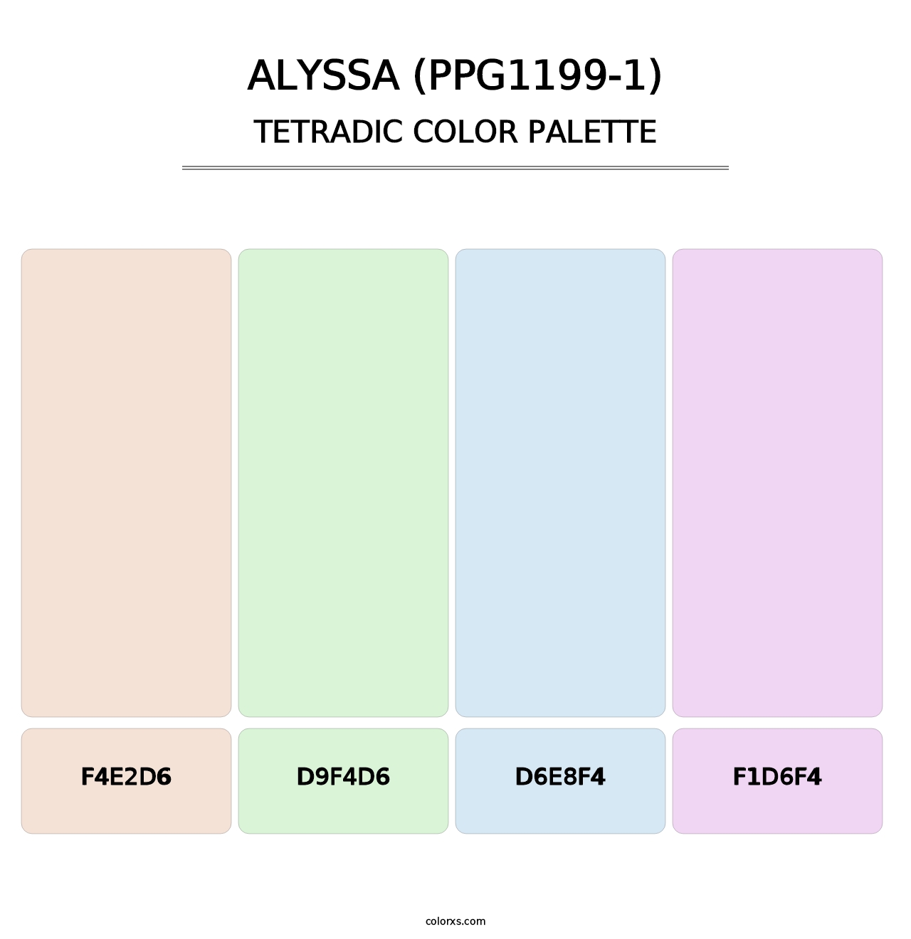 Alyssa (PPG1199-1) - Tetradic Color Palette