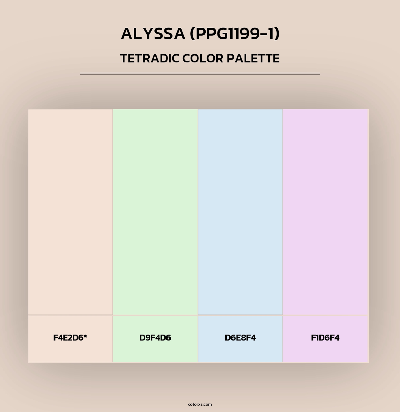 Alyssa (PPG1199-1) - Tetradic Color Palette