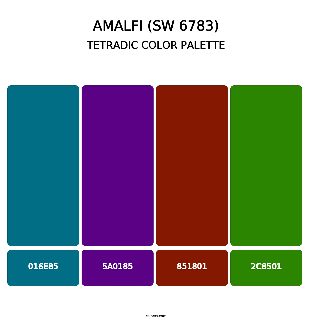 Amalfi (SW 6783) - Tetradic Color Palette
