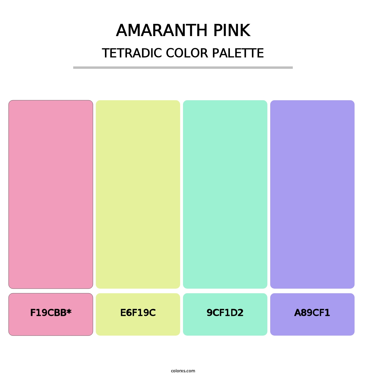Amaranth Pink - Tetradic Color Palette