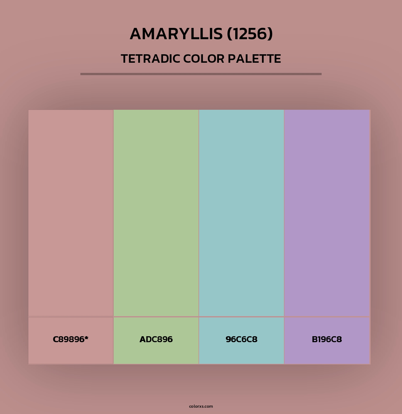 Amaryllis (1256) - Tetradic Color Palette