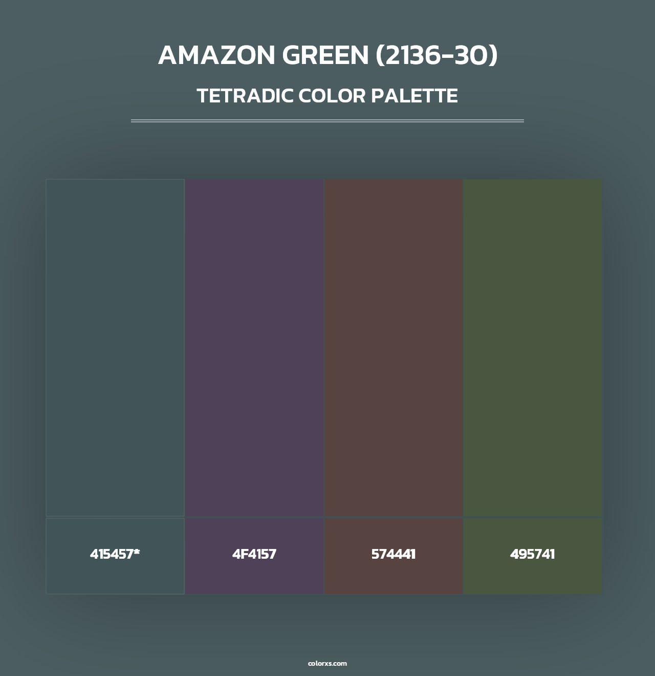 Amazon Green (2136-30) - Tetradic Color Palette