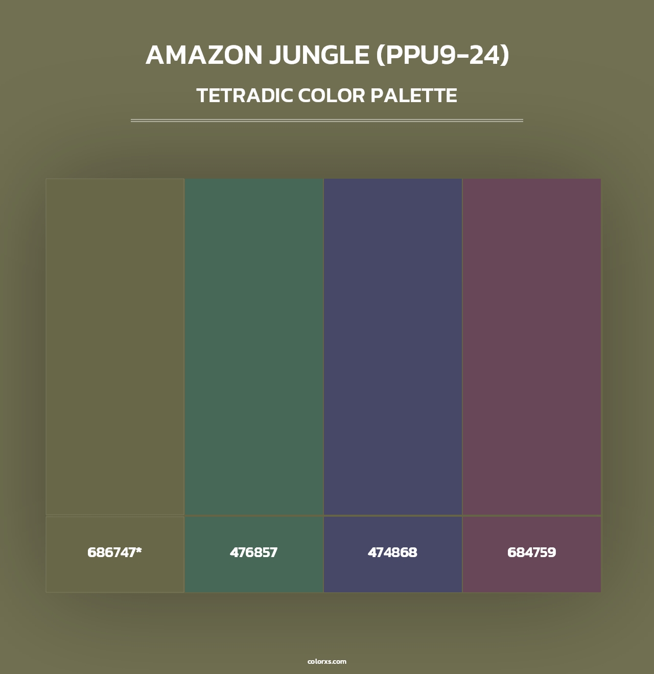 Amazon Jungle (PPU9-24) - Tetradic Color Palette