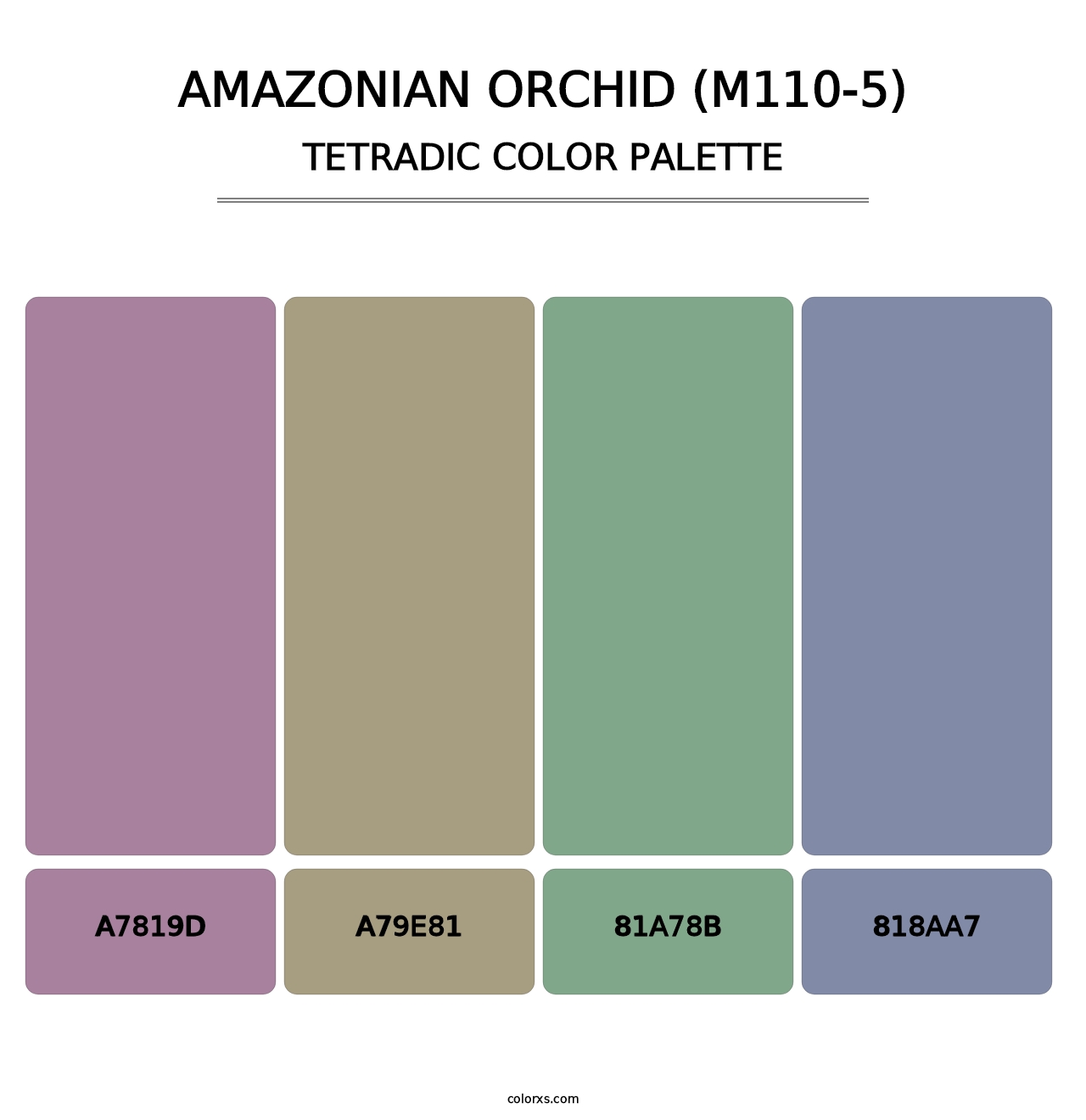 Amazonian Orchid (M110-5) - Tetradic Color Palette