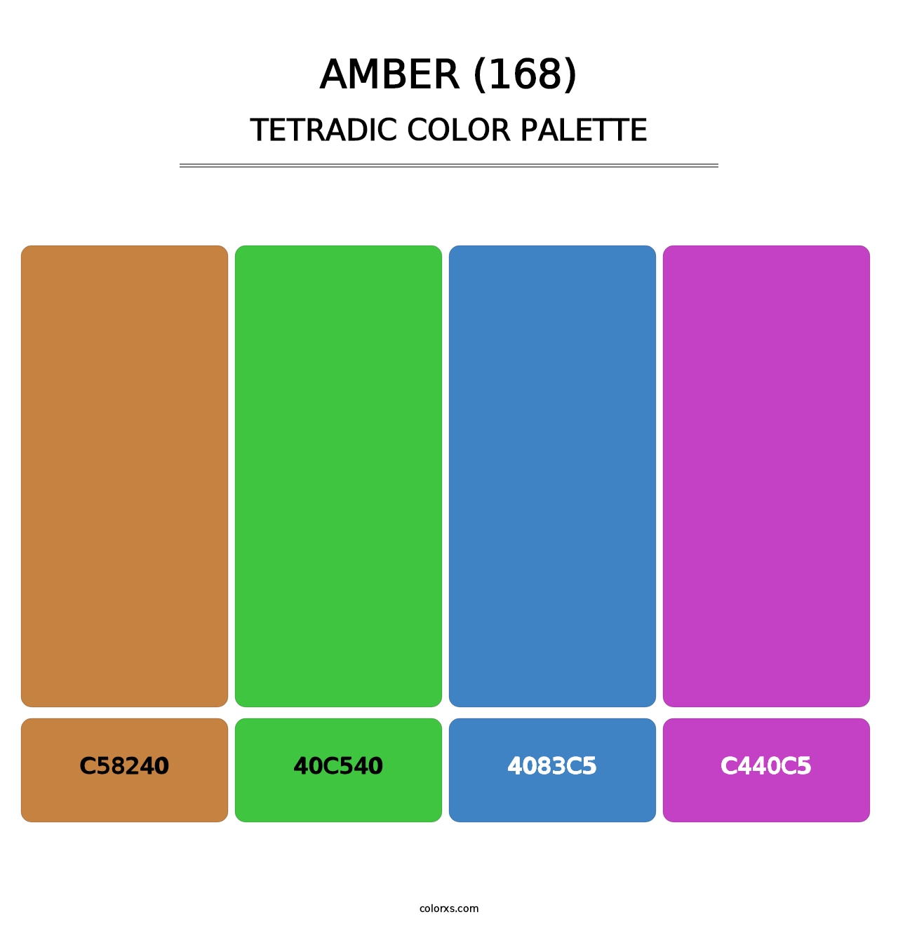 Amber (168) - Tetradic Color Palette