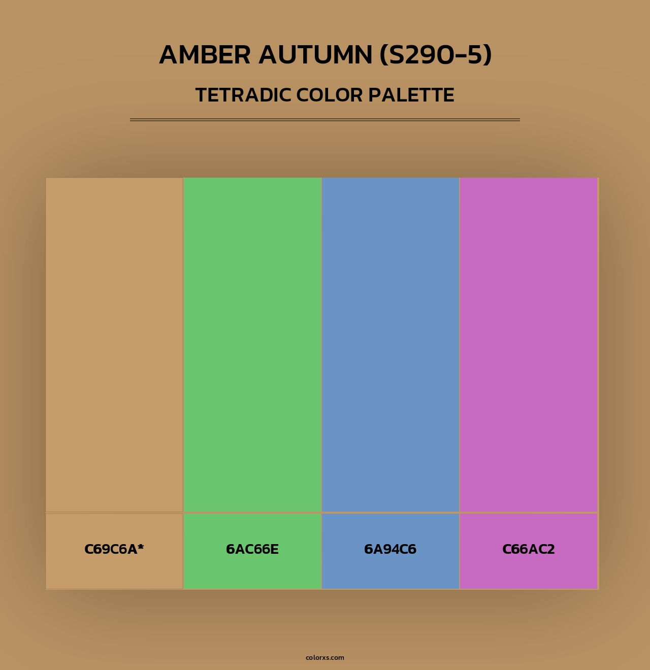 Amber Autumn (S290-5) - Tetradic Color Palette