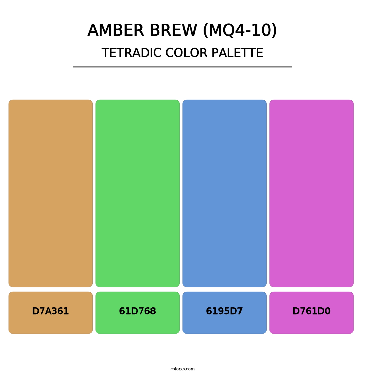 Amber Brew (MQ4-10) - Tetradic Color Palette