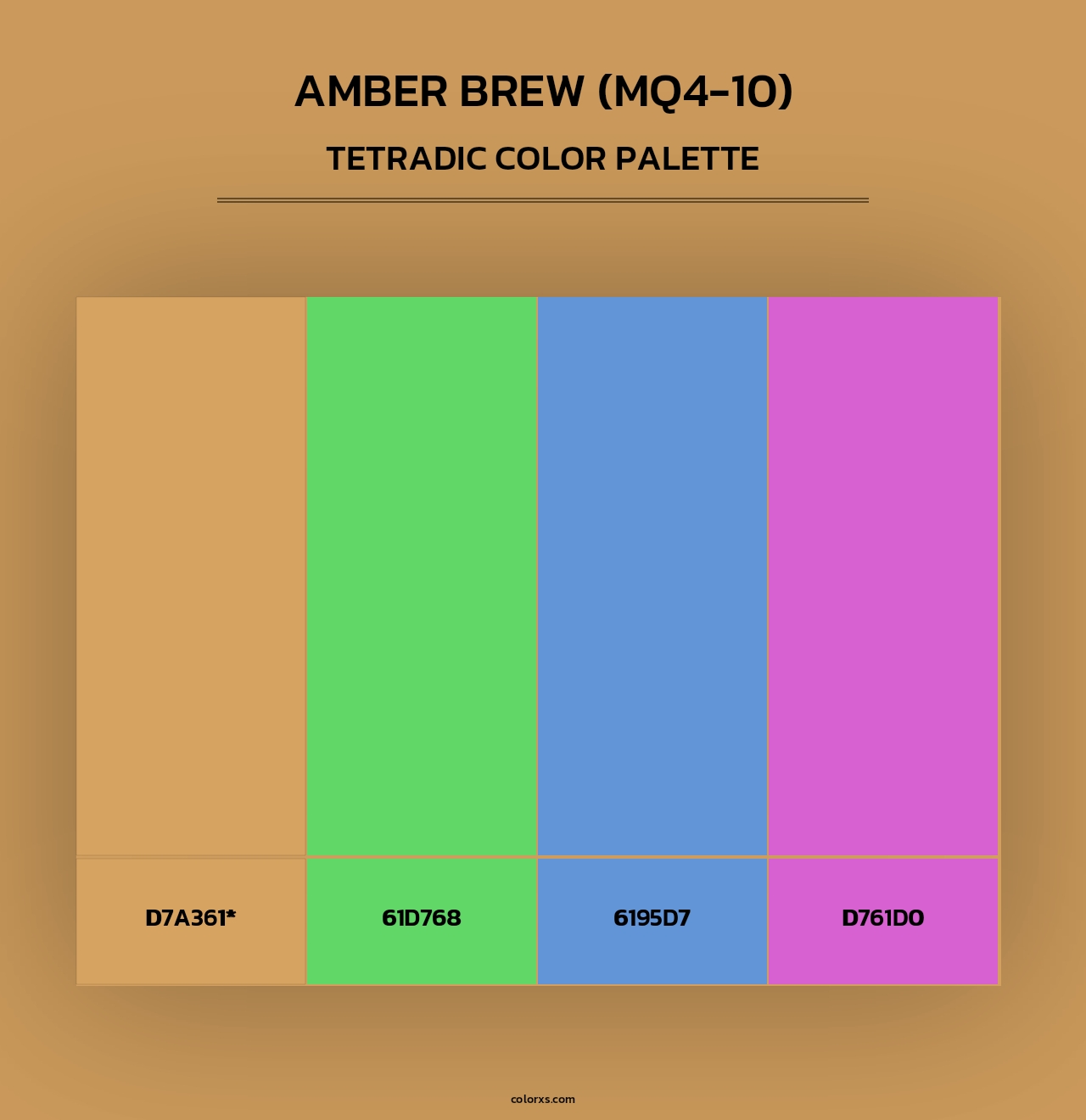 Amber Brew (MQ4-10) - Tetradic Color Palette